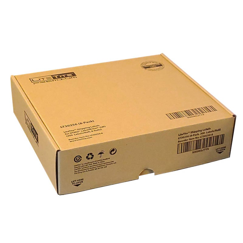 LiteTite LT30256-8 Labels Compatible with DYMO (LW), 2-5/16 x 4 Inches, 8 Rolls, 2400 Labels (LT30256) - Image 3